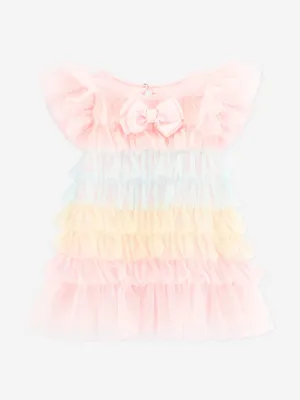 Angels Face Baby Girls Waterfall Dress in Pink