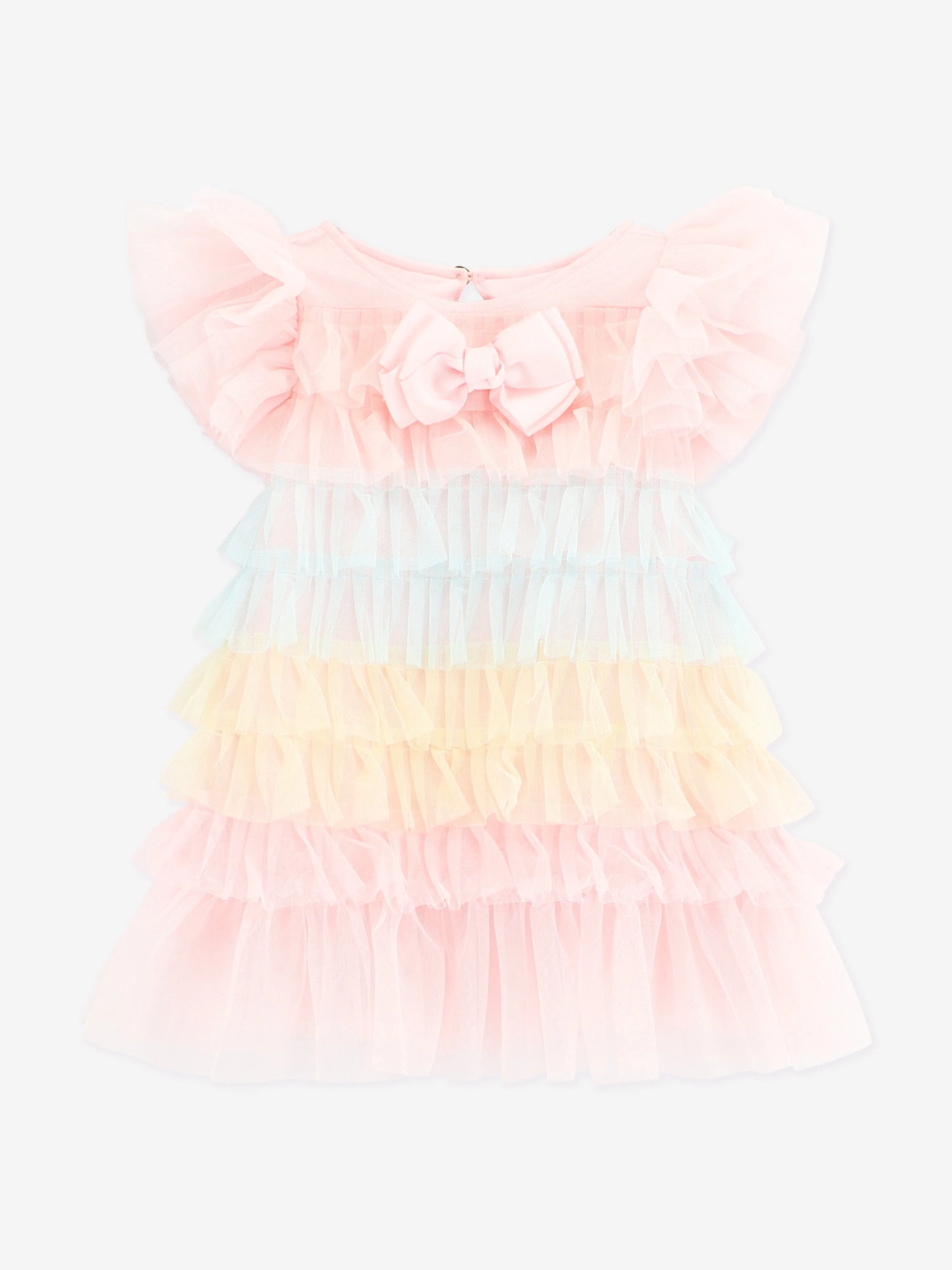 Angels Face Baby Girls Waterfall Dress in Pink