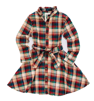 Apple Cinnamon Kids Flannel Dress