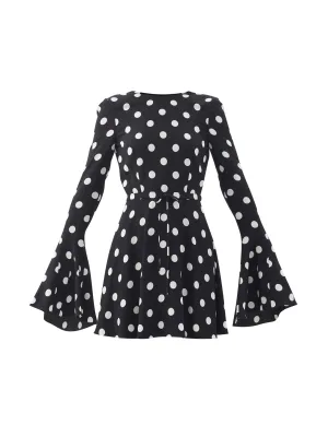 Backless polkadot dress