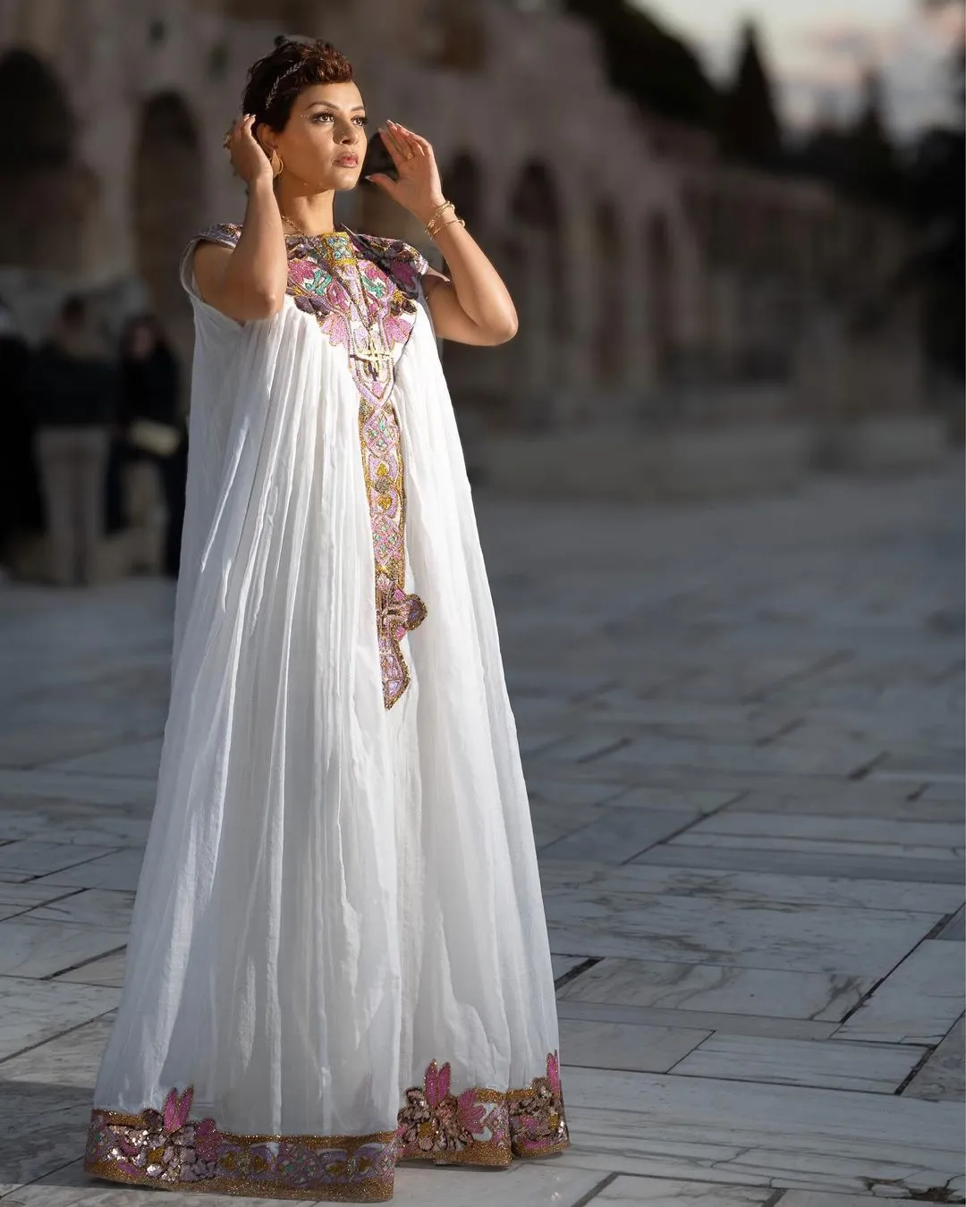 Blush Blossom Ethiopian Dress The Delicate Charm of Pink Habesha Dress