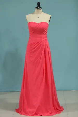 Bridesmaid Dresses Sheath/Column V Neck Floor Length Chiffon