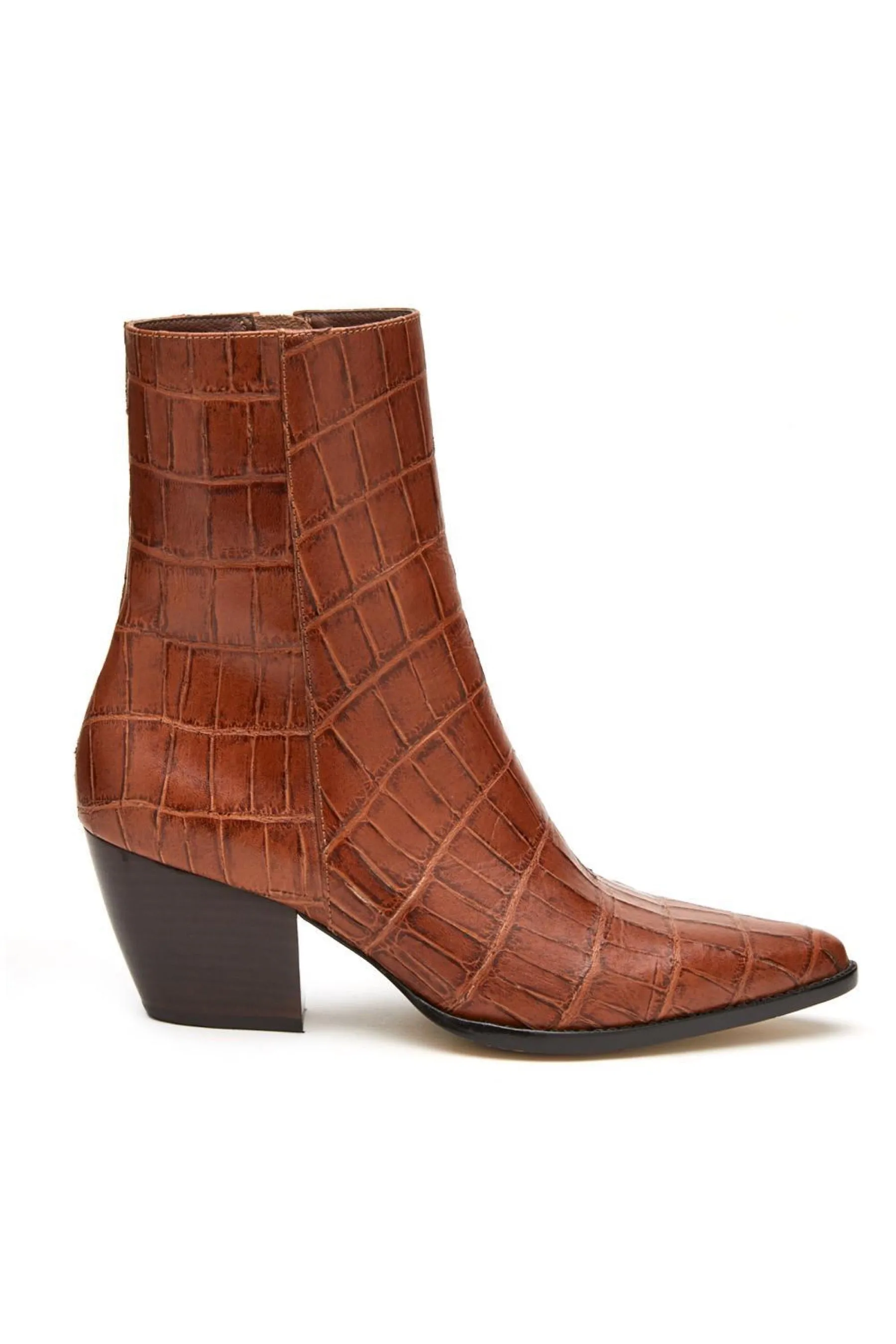 Brown Croc Caty Boot