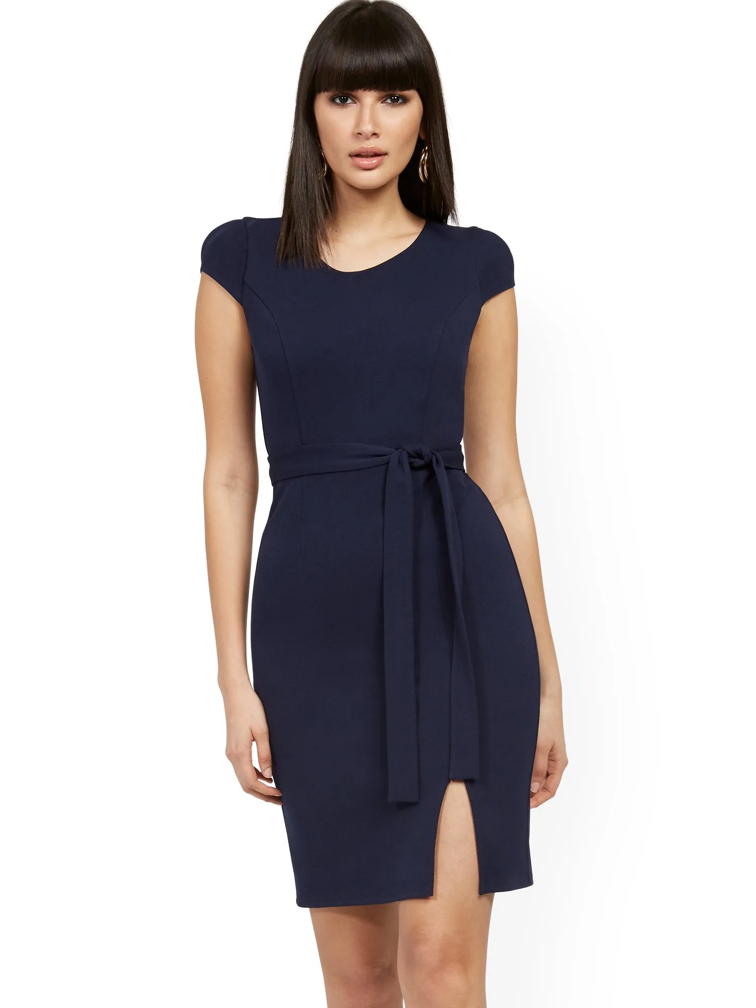 Cap-Sleeve Sheath Dress - Magic Crepe®