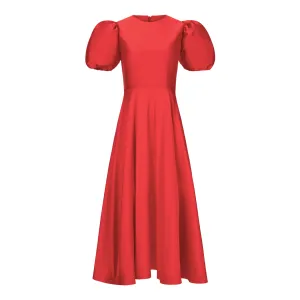 Caryn Taffeta Dress - Red