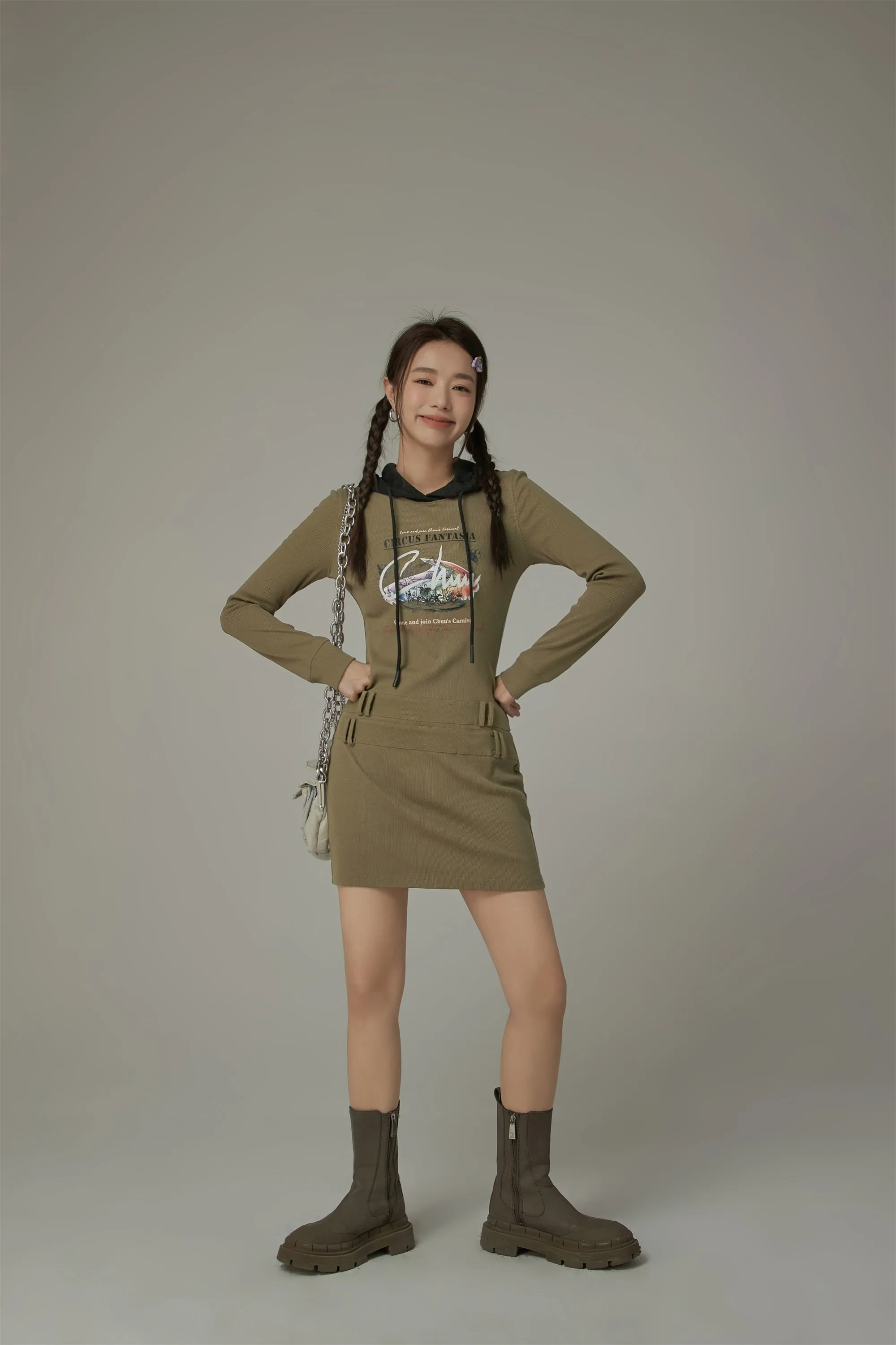 Chuu Circus Mini Hooded Dress