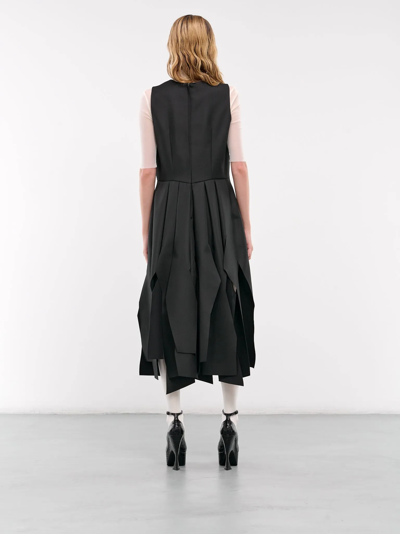 Cut-Up Midi Dress (GN-O003-051-BLACK)