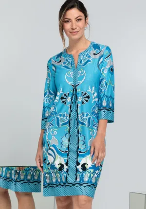 Danilo 3/4 Sleeve Patterned Dress