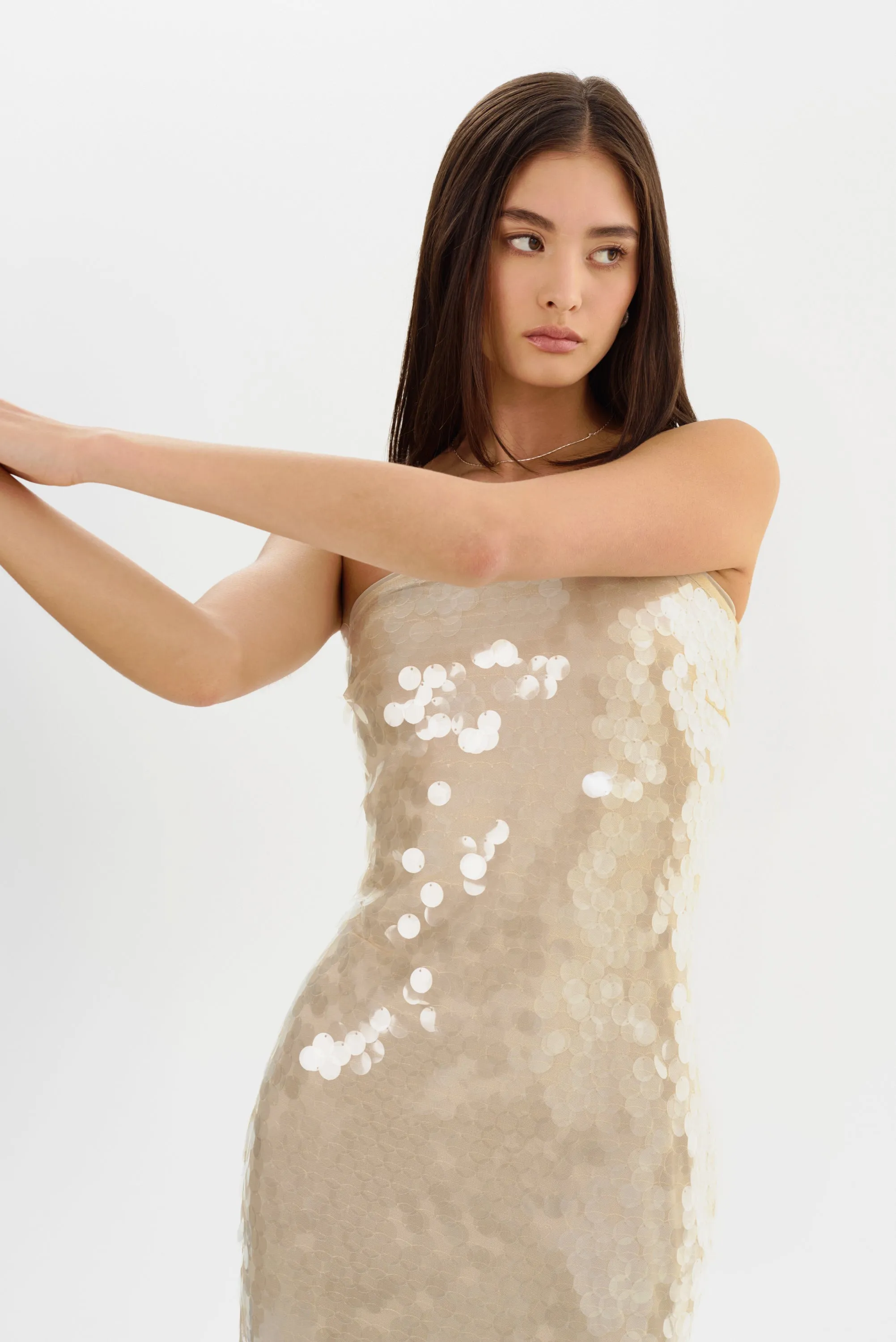 DERRICA |  Sequin Midi Dress