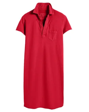 Double Decker Red Short Sleeve Lauren Polo Dress