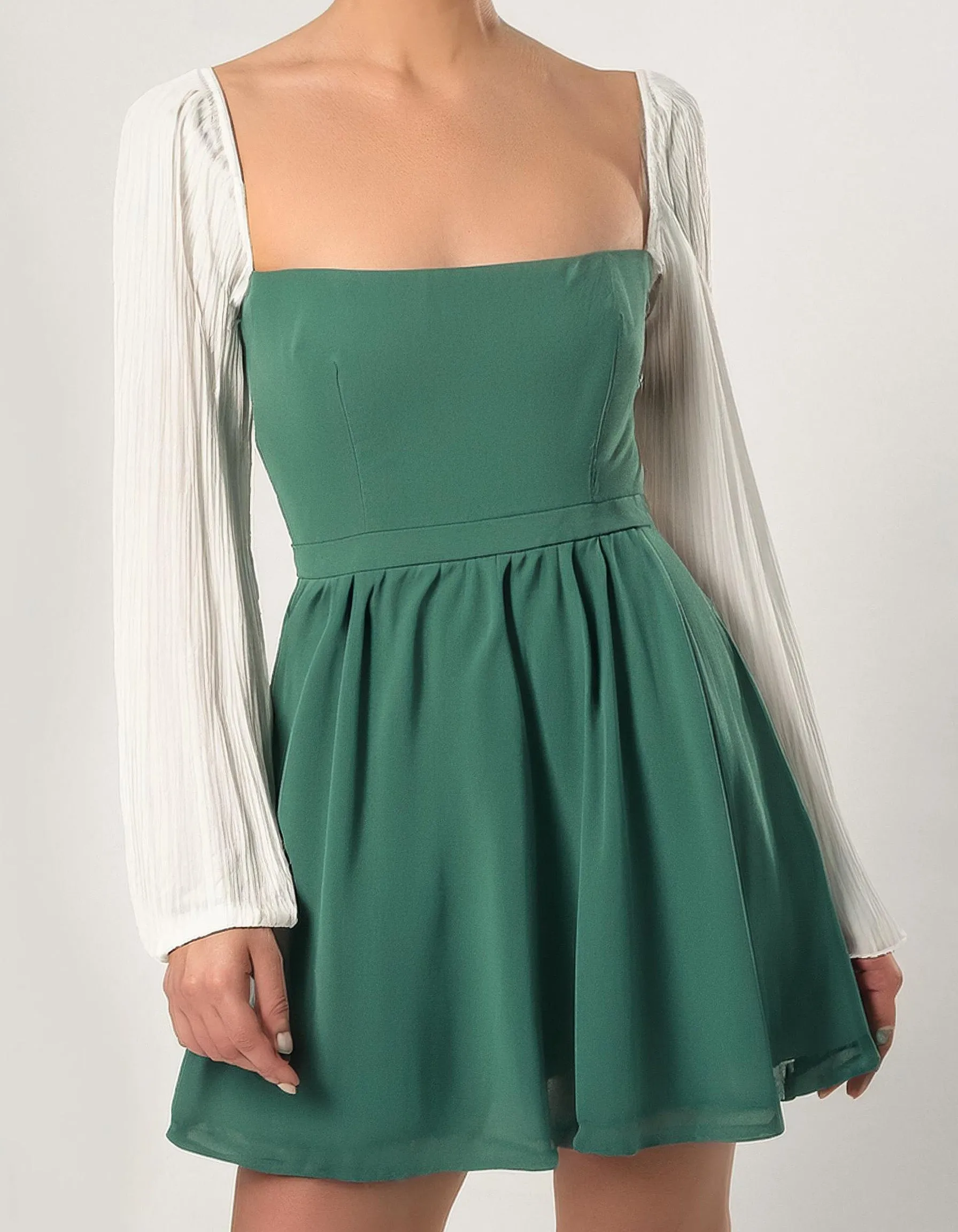 Emerald Elegance Mini Dress