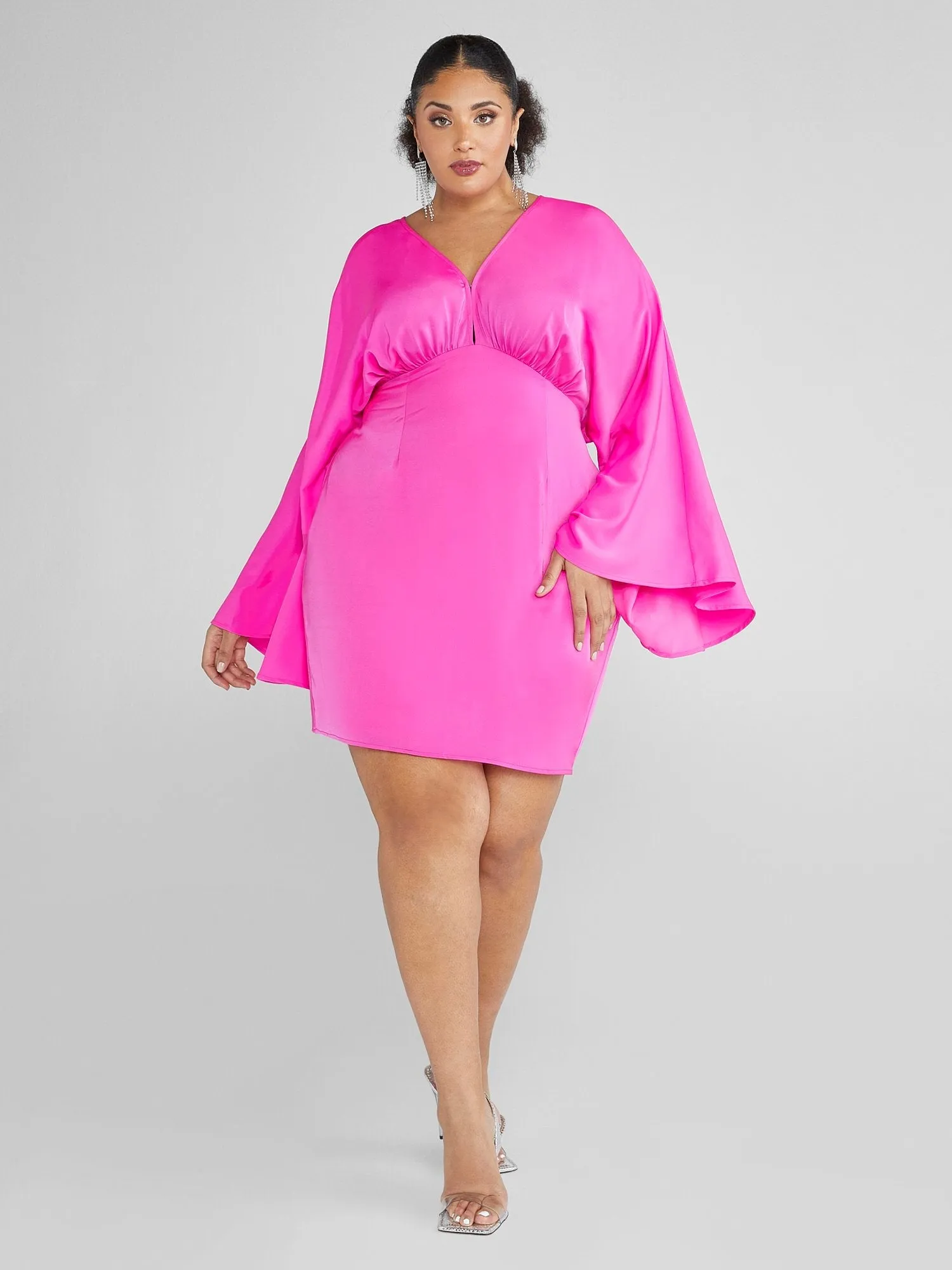 Fashion To Figure - Connie Dramatic Sleeves Party Dress