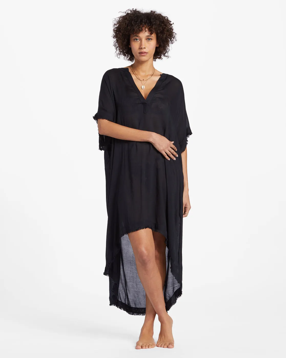 Found Love Midi Beach Cover-Up - Black Pebble