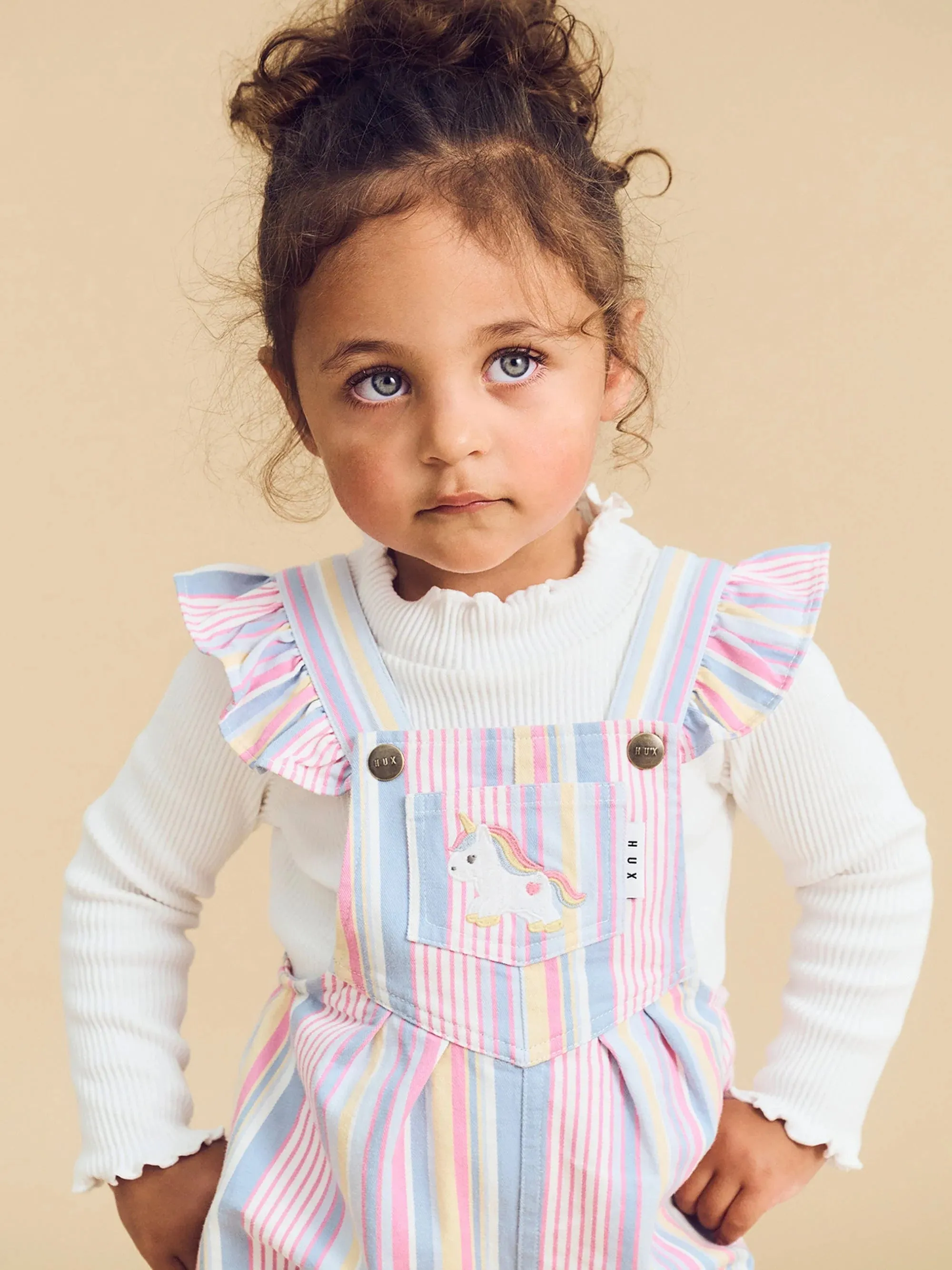 Huxbaby Rainbow Stripe Overall