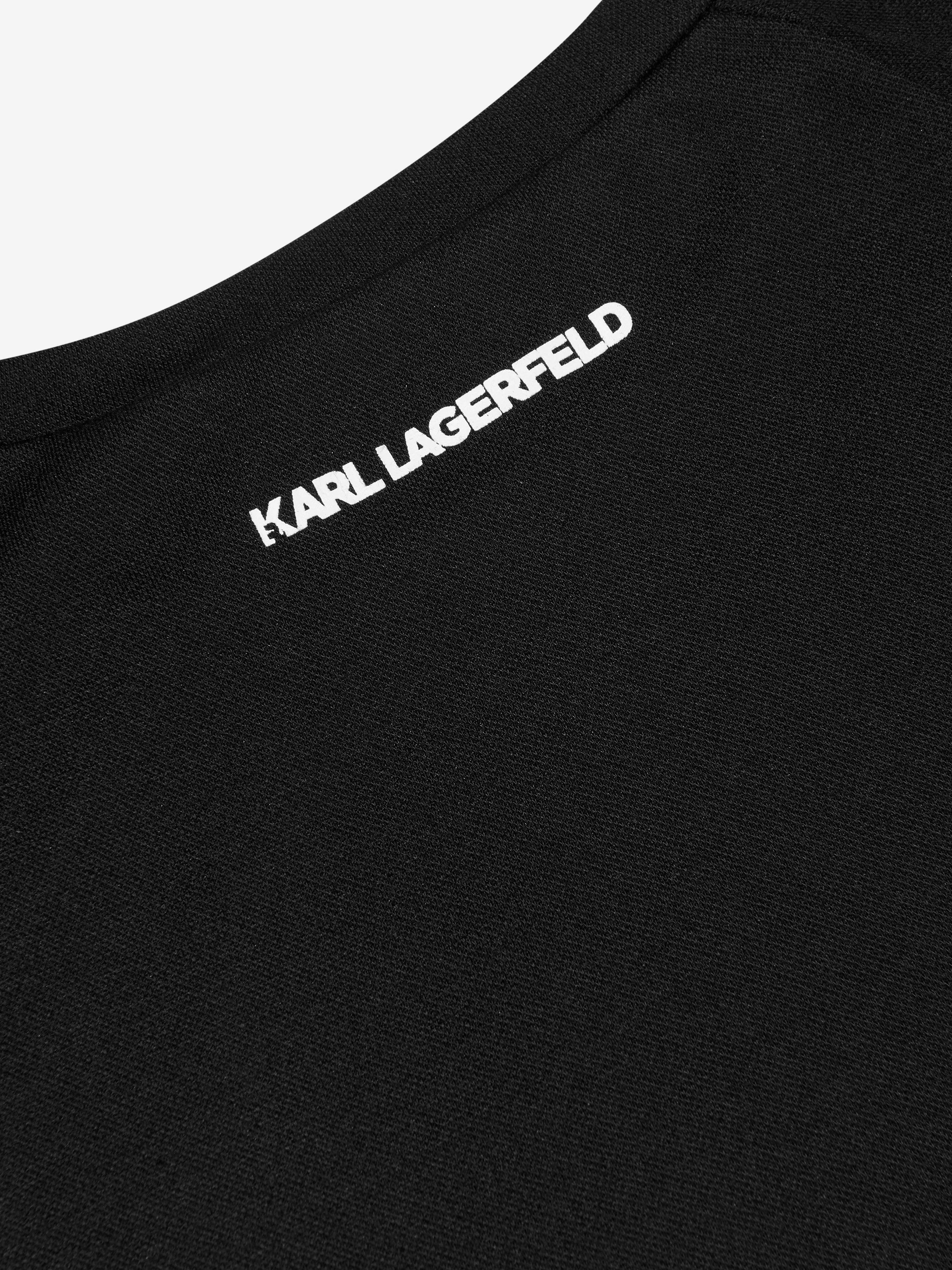 Karl Lagerfeld Girls Karl And Choupette Dress in Black