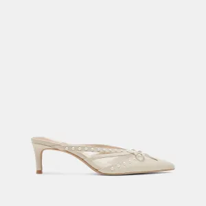 KYLENE PEARL HEELS VANILLA LEATHER