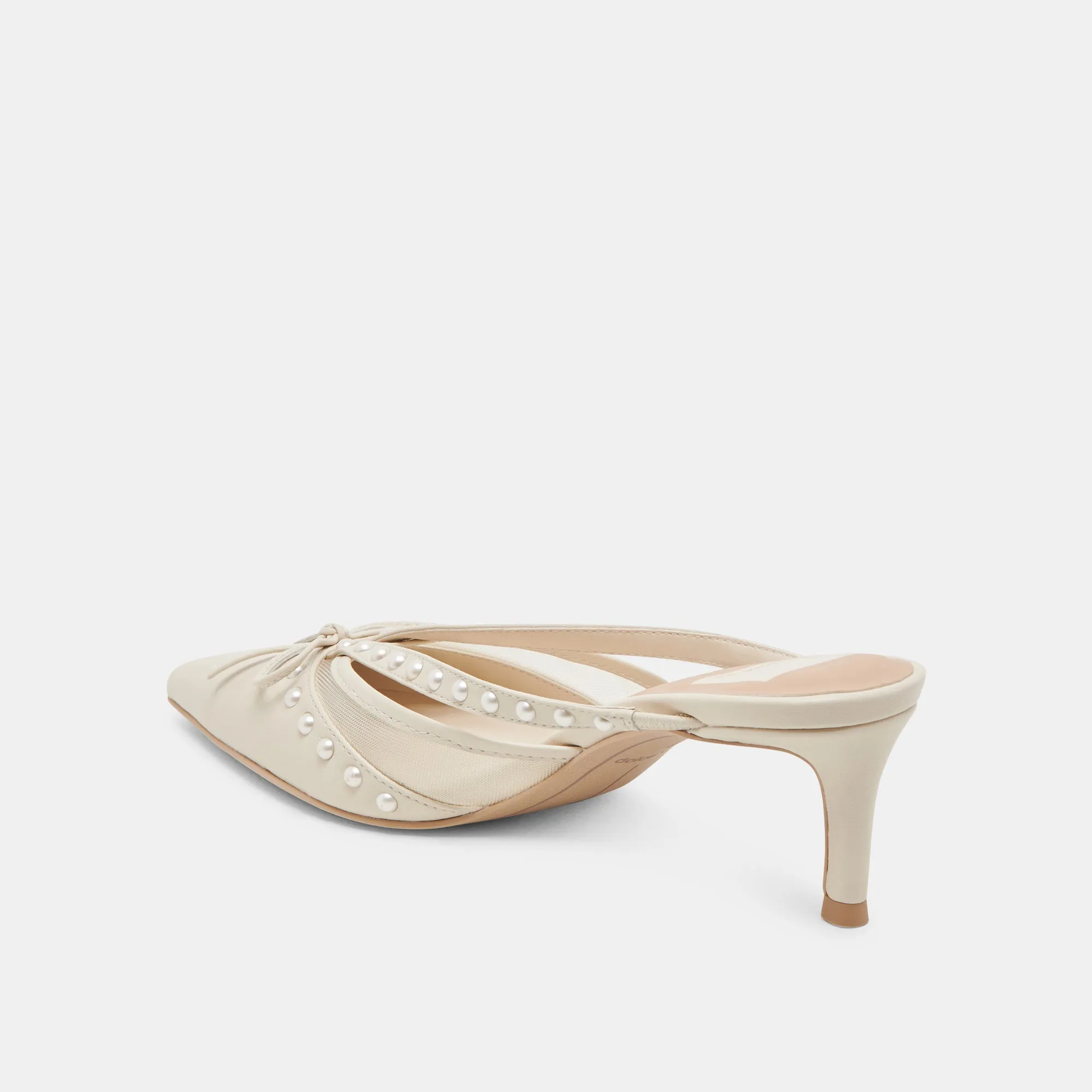 KYLENE PEARL HEELS VANILLA LEATHER