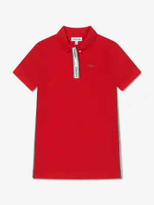 Lacoste Girls Logo Trim Polo Dress