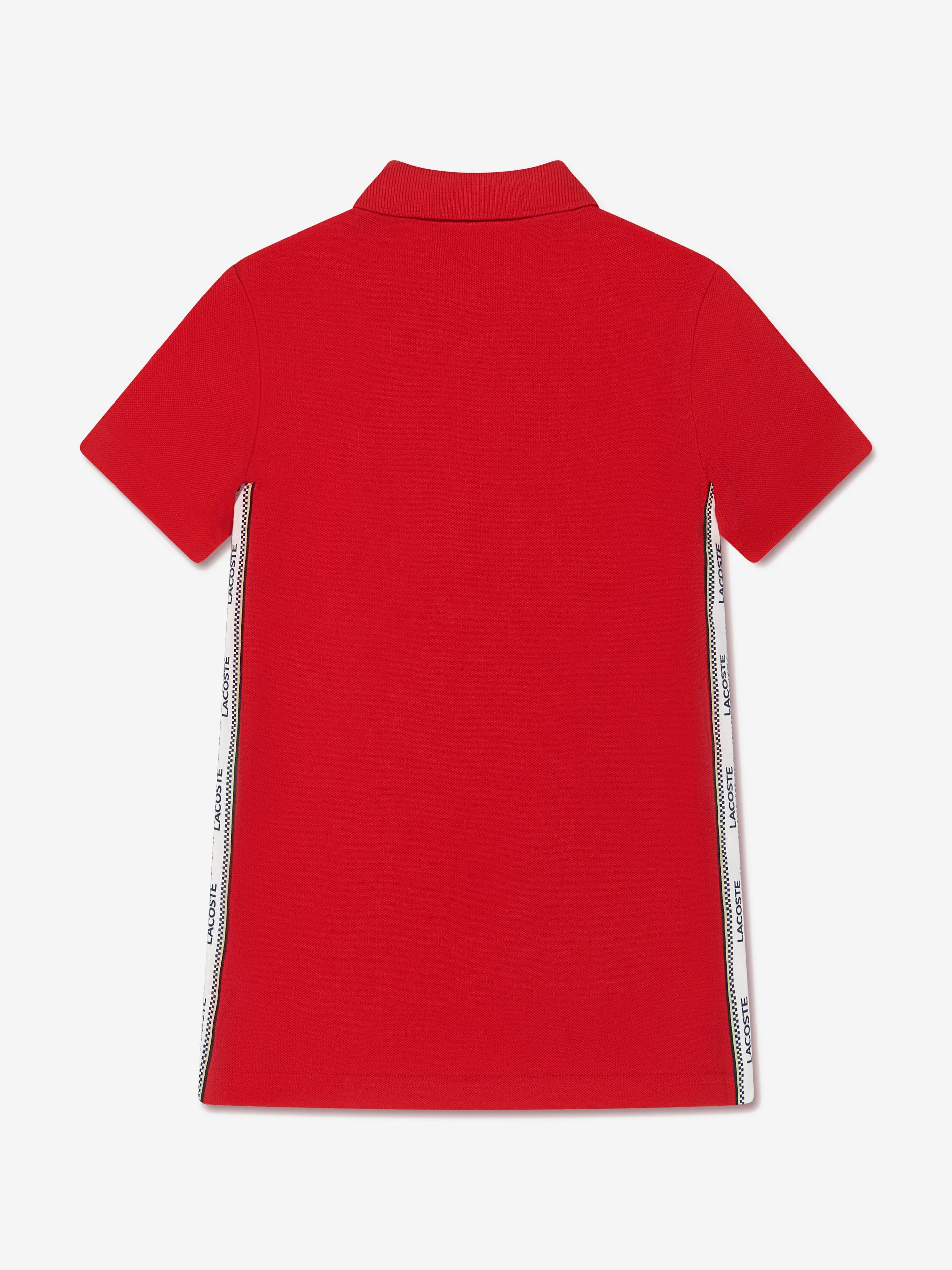 Lacoste Girls Logo Trim Polo Dress