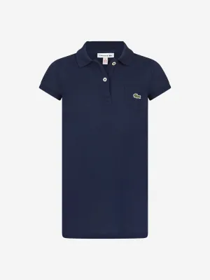 Lacoste Girls Pocket Polo Dress in Navy