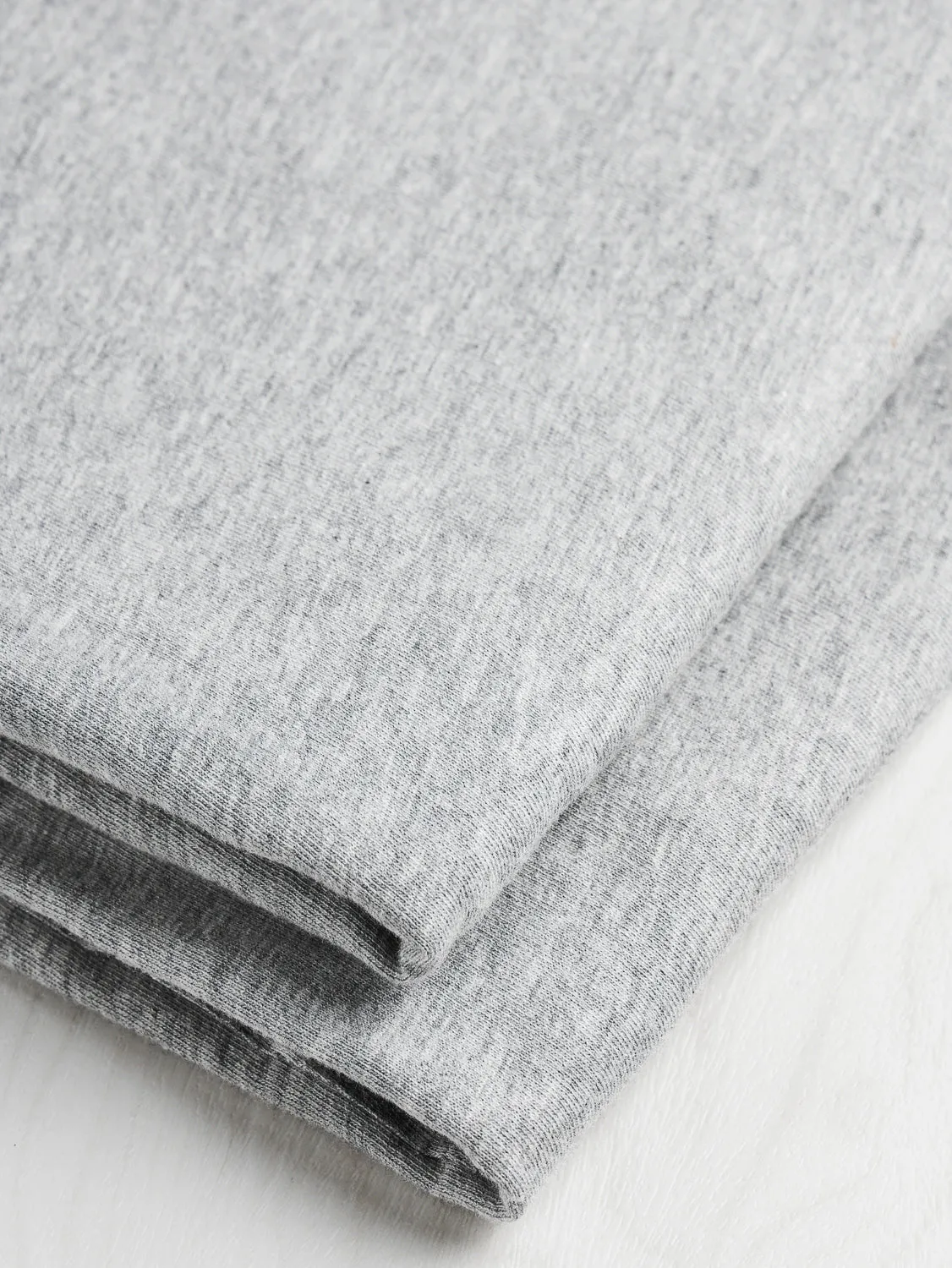 Organic Cotton Jersey Knit - Heather Grey