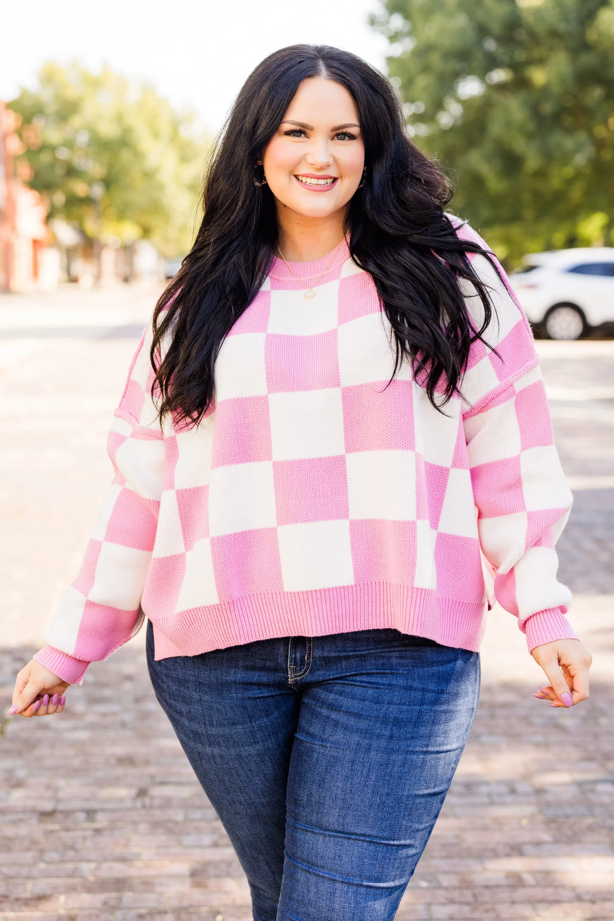 Perfect For a Picnic Sweater, Pink