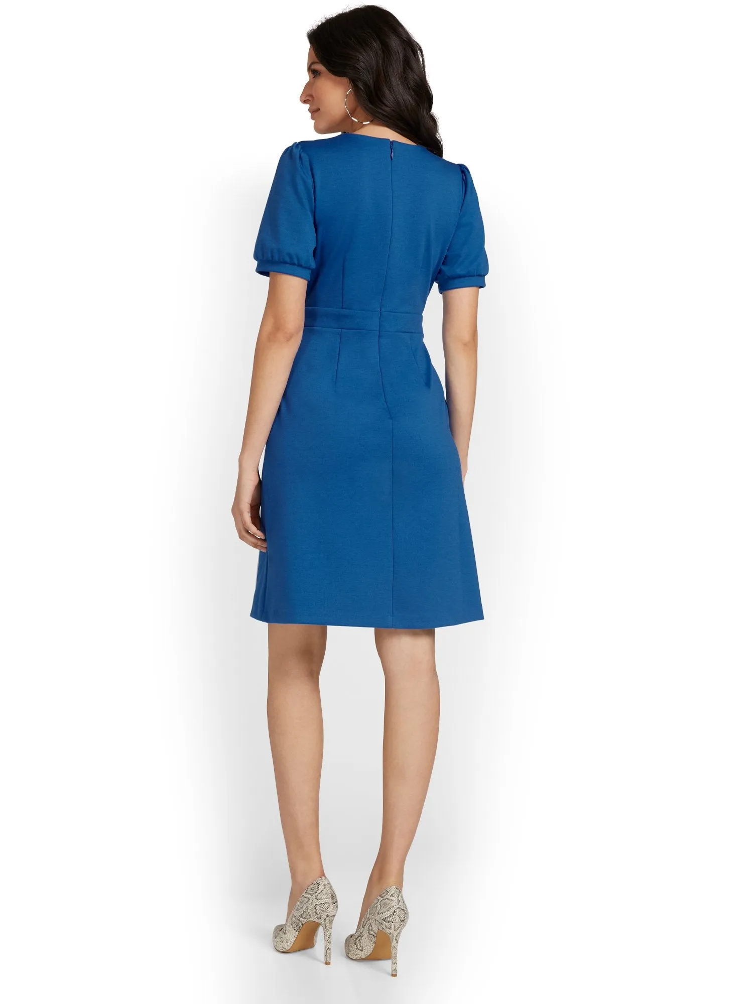 Petite Puff-Sleeve Sheath Dress - Superflex