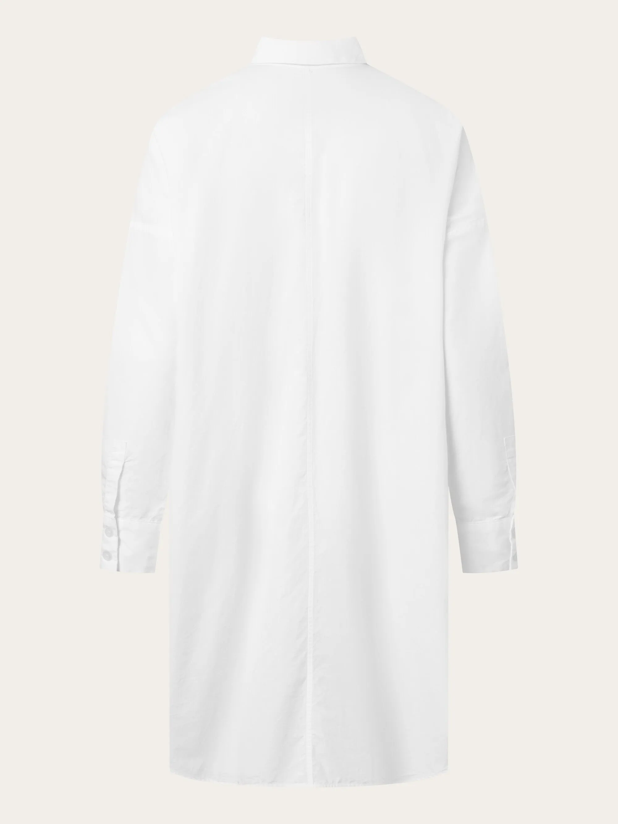 Poplin dropped shoulder shirt dress - Bright White