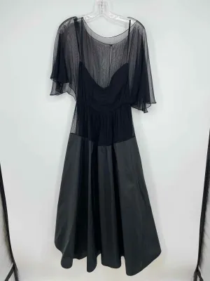 Size S ? Black Solid Vintage Dress