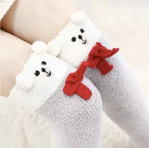 Snowy Bear Thigh Highs