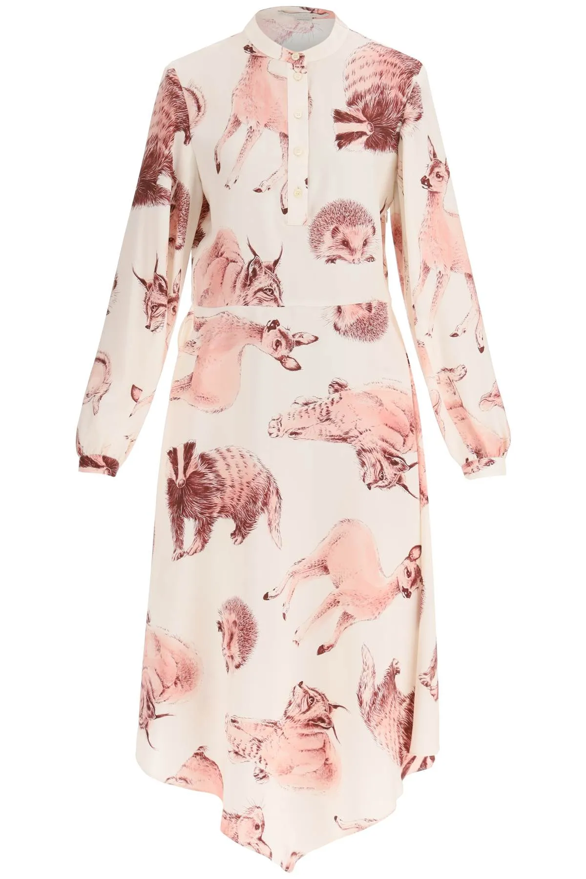 Stella mccartney fauna rewild print shirt dress