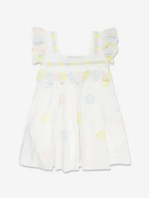 Stella McCartney Girls Embroidered Dress in Ivory