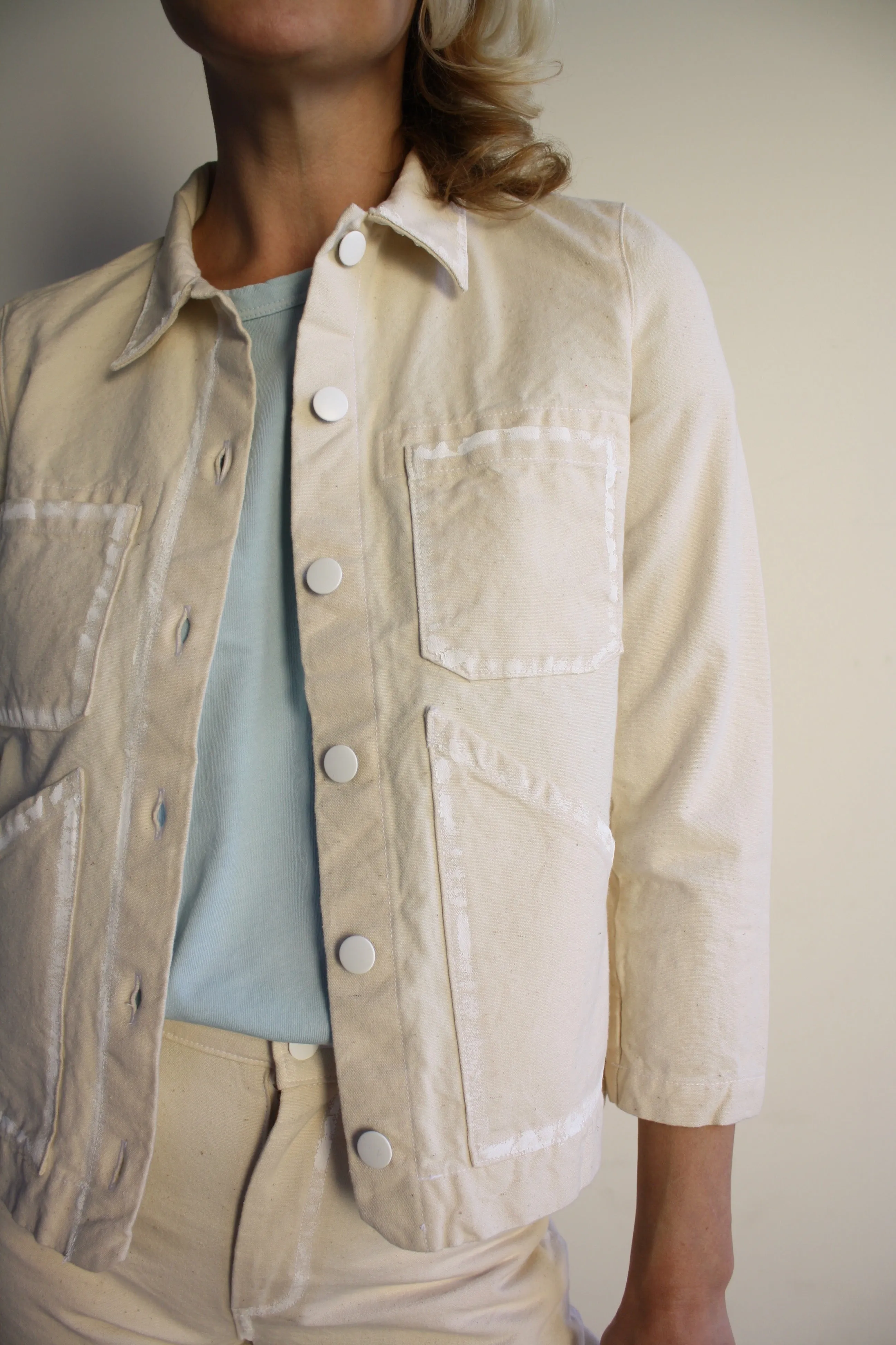 Triangle Pocket Jacket - Primed Canvas